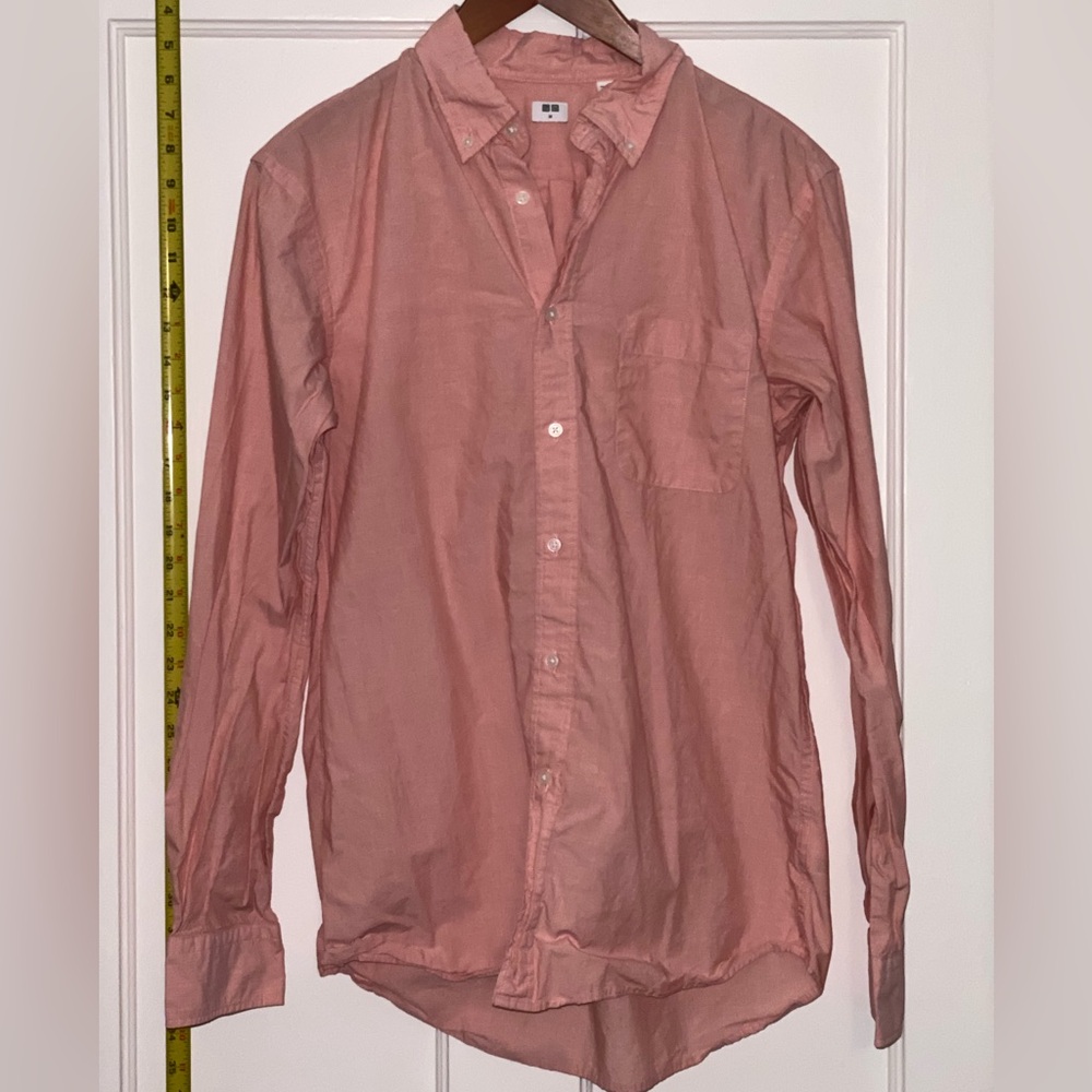 Uniqlo Button Down Shirt in Light Salmon / Pink